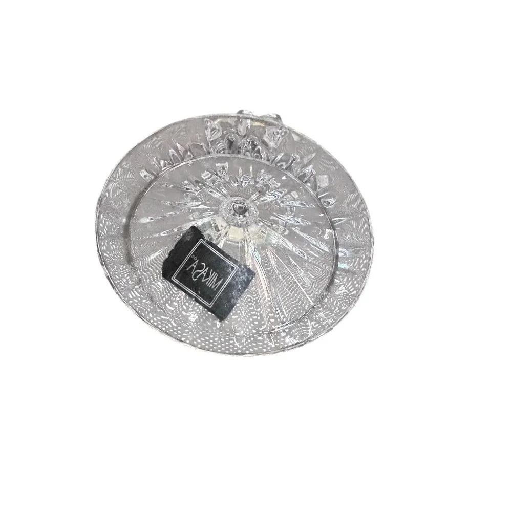 Mikasa Lead Crystal Tulip Candlestick Holder Clear Glass Floral Pedestal‎ 5 inch